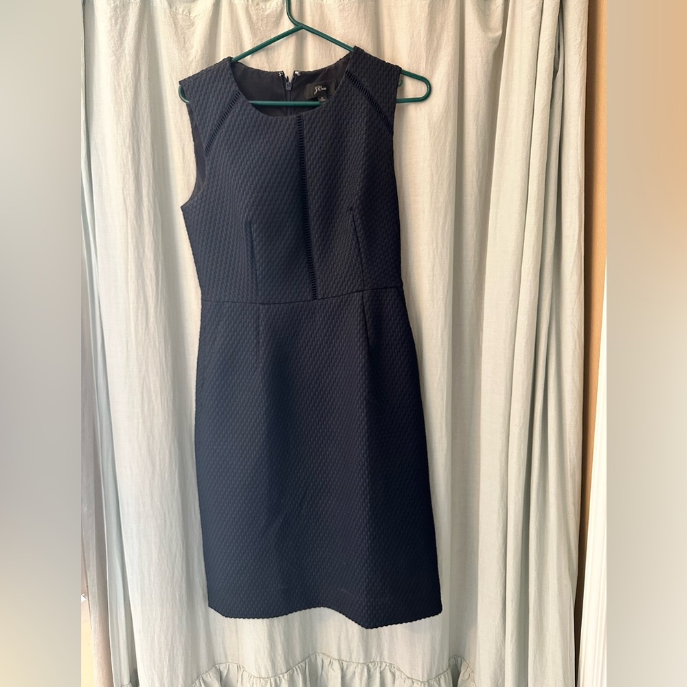 J. Crew Navy Blue Textured Dress Sz 6